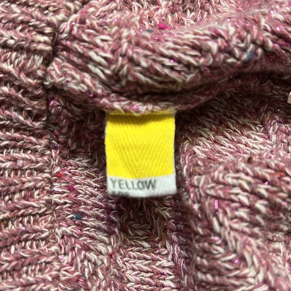 Yellow 108 Pink & White w/Metallic Glitter Skull Cap Beanie Winter Hat Skully OS - Picture 7 of 10